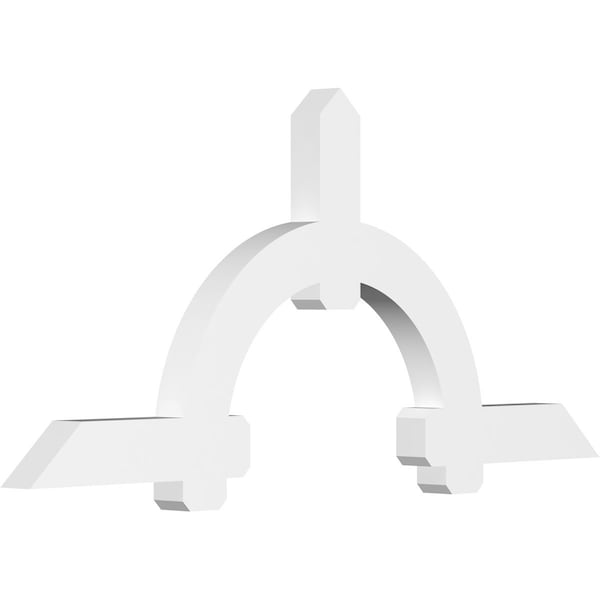 Ekena Millwork Ericson Architectural Grade PVC Gable Bracket, 84"W x 38 1/2"H x 4"D x 6"F, 11/12 Pitch GBP084X39X0406ERI00 - main